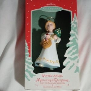 Hallmark Winter Angel Ornament - White and Gold